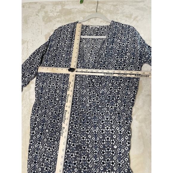 Ulla Johnson Woman’s Plus Size 4 Blue & Grey Long Sleeve Silk Jumper - Picture 4 of 9